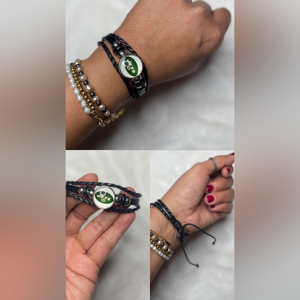 Hand made football team bracelet